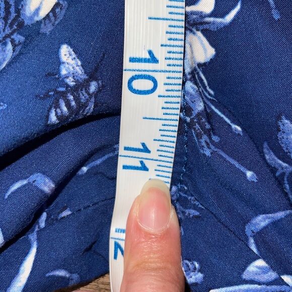 Maeve By Anthropologie Womens The Collette Wide Leg Floral Crop Pants Blue Sz 24 - Picture 10 of 11